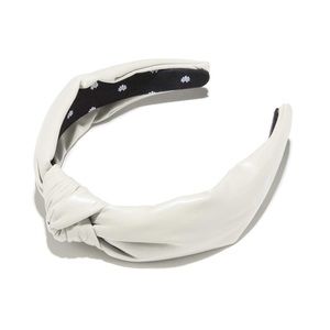 Lele Sadoughi Light Khaki Faux Leather Headband